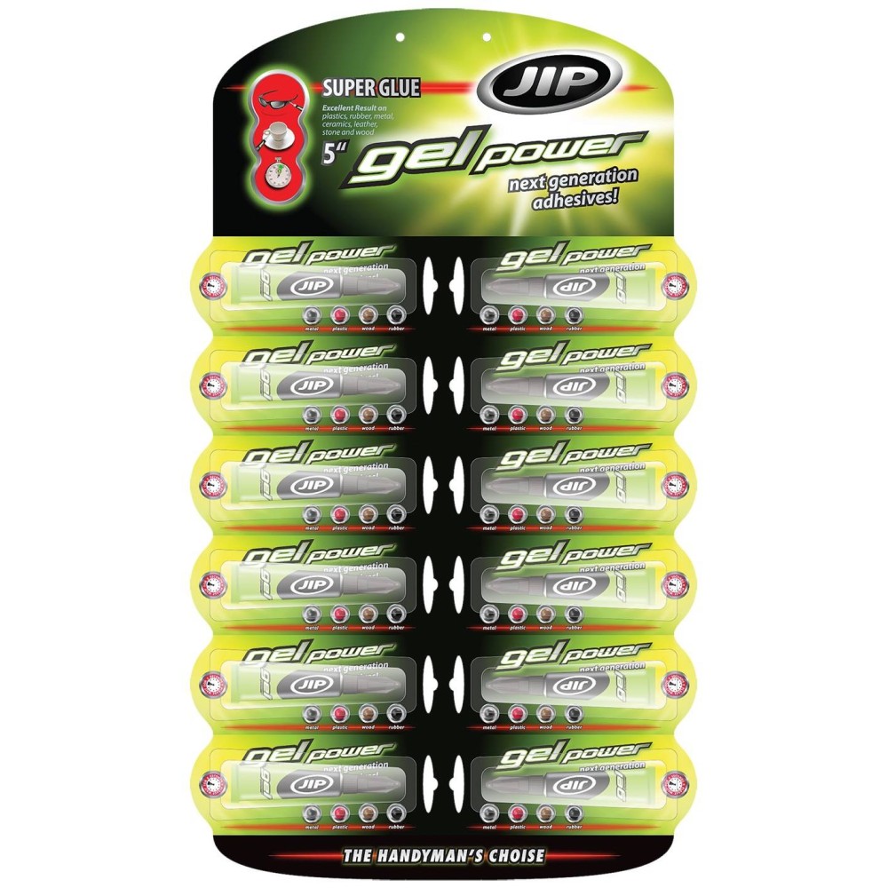 Καρτέλα 12 Κόλλες Στιγμής Gel 2gr JIP Gel Power | Πολυδύναμη Super Glue