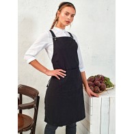 Cross Back Bib Apron PR129 'Barista' Size: 86x72cm 100% Cotton Canvas, 320gsm