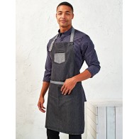 Contrast Denim Bib Apron PR127 'Domain' Size: 86x72cm 70% Cotton - 30% Polyester Twill, 275gsm