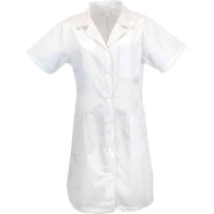 Medical Robe White Women Short Sleeve MARK972