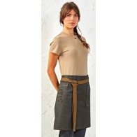 Waxed Look Denim Waist Apron PR135 'DIVISION' 50 x 70cm 100% Cotton Denim Twill with Acrylic Coating, 350gsm