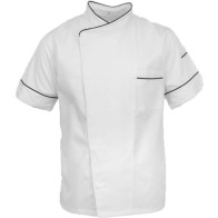 Σακάκι Chef Αντρικό Με Τρουξ Και Συρίτι Λευκό 65% pol / 35% cotton MARK989