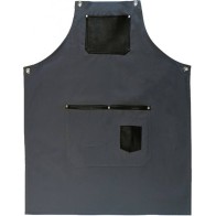 Gray Neck Apron With Black Details 85x65cm MARK995