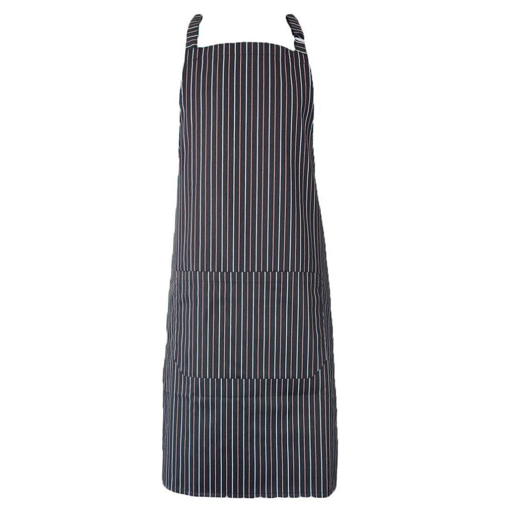 Neck Apron Black With White And Brown Stripe 85x65cm MARK998