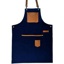 Neck Apron With Pockets And Leatherette Details 85x65cm MARK001