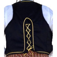 Traditional Black Adult Vest from Felt Lined MARK015