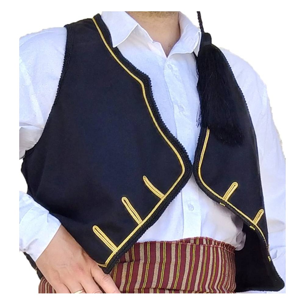 Traditional Black Adult Vest from Felt Lined MARK015