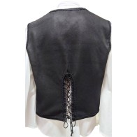 Traditional Black Lined Vest for Adults with Black Trims MARK020