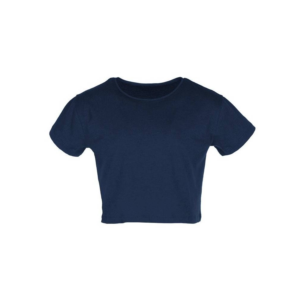 CROP 00590 Women's slub crop top Slub 140grs - 100% Cotton 135gr 100% cotton