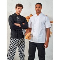 PR900 ESSENTIAL Short Sleeve Chef's Jacket with buttons 65% Polyester - 35% Cotton Twill, 170gsm