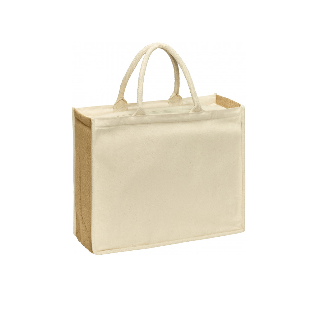 UBAG RIVIERA Canvas cotton & jute cooler bag 100% Canvas cotton, 100% Jute 43 x 34 x 16εκ