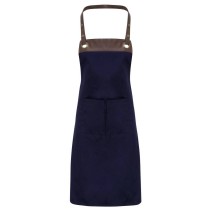 Bib Apron with pocket PR123 'Espresso' Size: 81x70cm 65% Polyester - 35% Cotton Twill, 100% Polyurethane trim - 195gsm