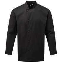 PR901 Essential Long Sleeve Chef's Jacket with buttons 65% Polyester - 35% Cotton Twill, 170gsm
