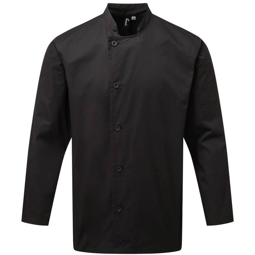 PR901 Essential Long Sleeve Chef's Jacket with buttons 65% Polyester - 35% Cotton Twill, 170gsm PR901 Essential Long Sleeve Chef's Jacket with buttons 65% Polyester - 35% Cotton Twill, 170gsm
