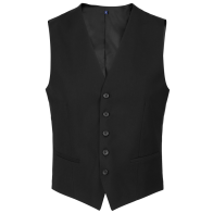 MAX MEN 03166 Men's Waistcoat Twill 204gsm - 66% Polyester - 34% Viscose - Lining and back