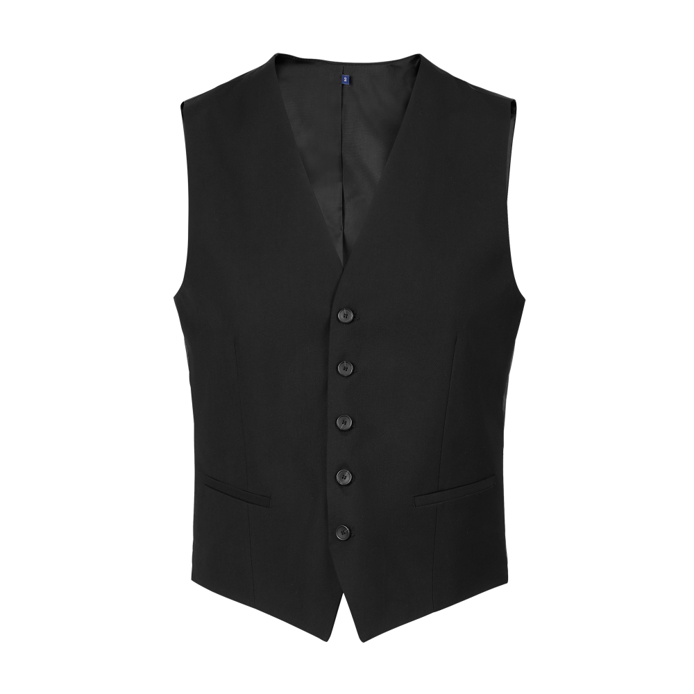 MAX MEN 03166 Men's Waistcoat Twill 204gsm - 66% Polyester - 34% Viscose - Lining and back