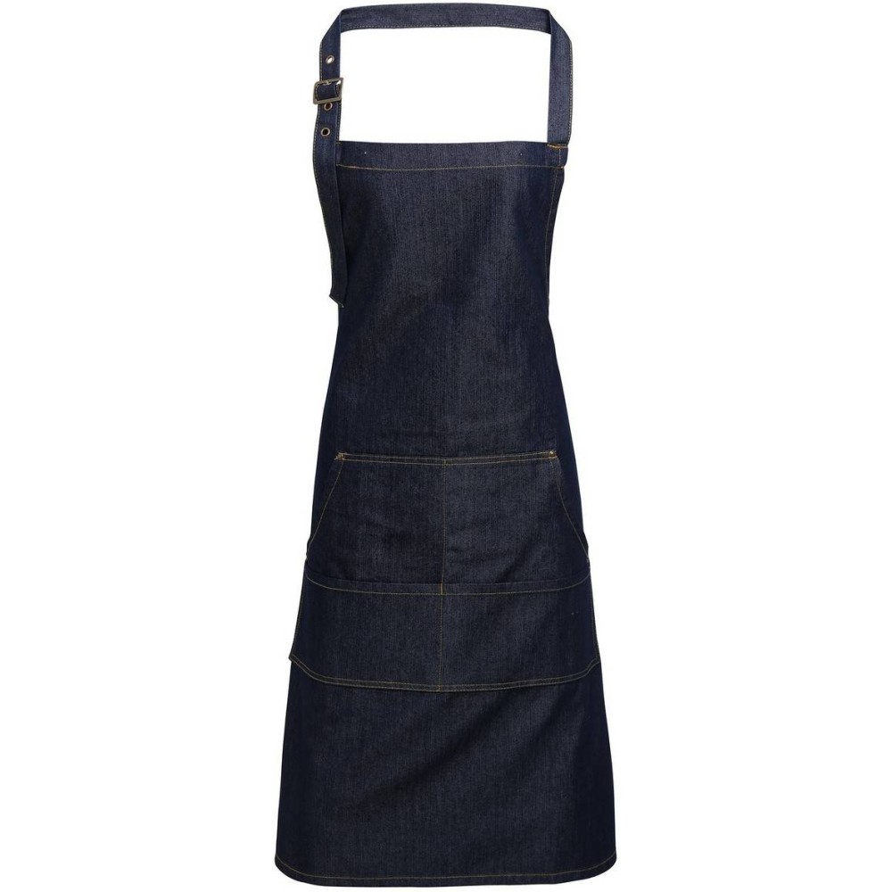 PR126 Jeans Stitch Denim Bib Apron Size: 86x72cm 70% Cotton - 30% Polyester Twill, 275gsm